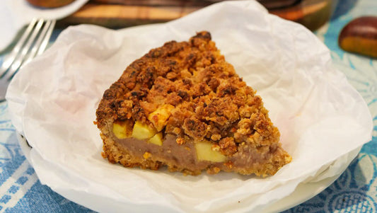 Torta sbriciolona alle mele e crema di castagne