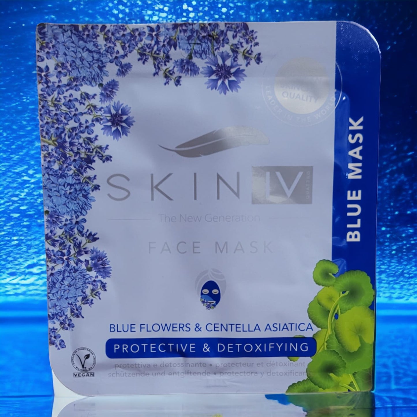 Maschera blue flower e centella asiatica
